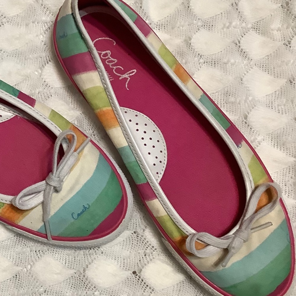 COACH -MARIE striped shoes